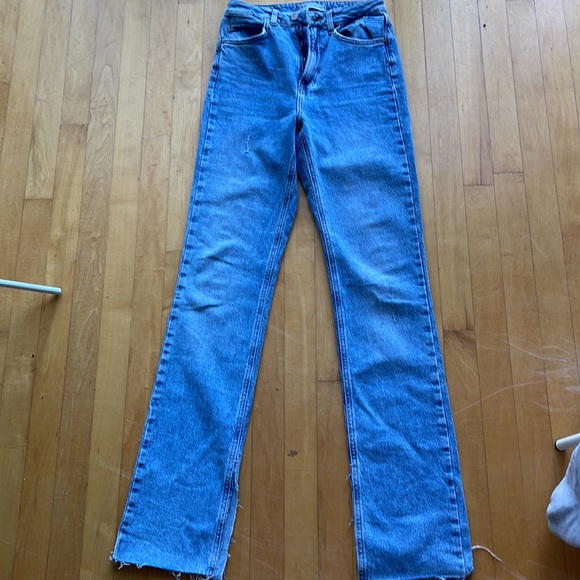 Zara high rise split hem jeans size 2 - Picture 4 of 6